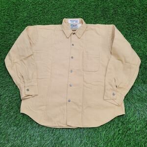Vintage The Woodsman Chamois Button Shirt M/L 23x27 USA 60s 70s